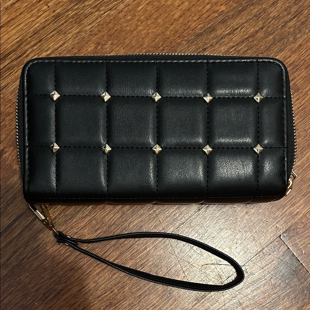 Black Studded Women's Wallet